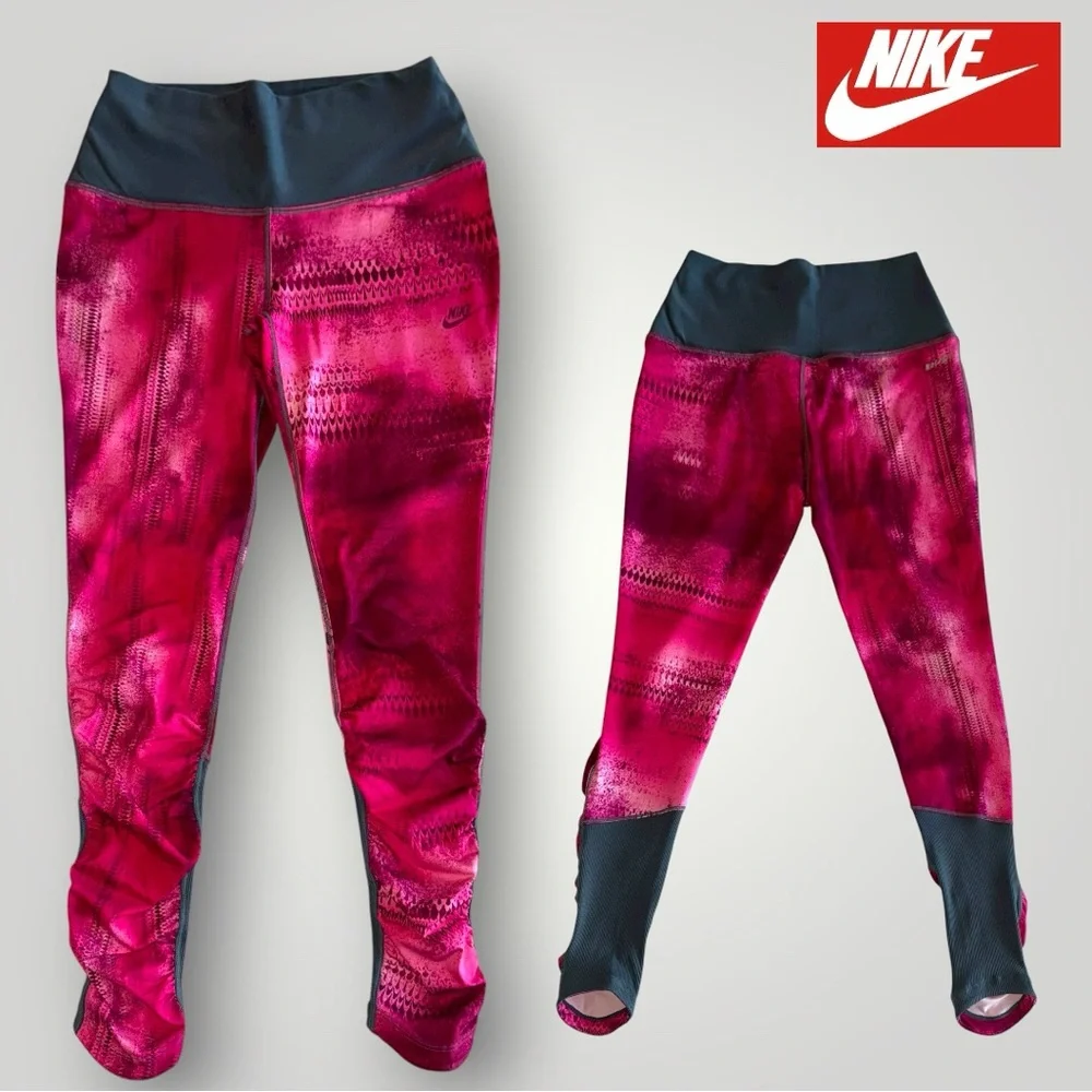 🛍️SALE🛍️ Nike Dri-Fit Women’s Watercolor Style Yoga & Training Leggings - Picture 2 of 8